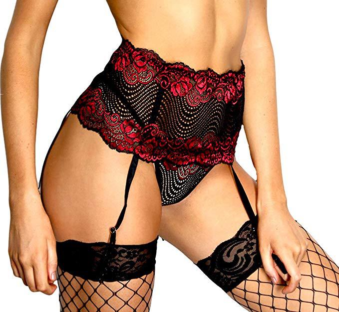 Erotic Lingerie Erotic Pajamas Three - point Abdominal Tightening Suspenders Suit - Serenity Spaces