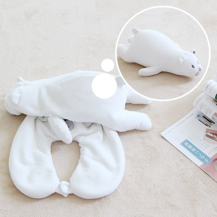 Soft Pillow Penguin U - Shaped Sleep Protection Neck Pillow Home Office Nap Body Pillows Travel Car Adult Cute Pillows - Serenity Spaces