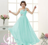 Evening dress one - shoulder dinner banquet long banquet - Serenity Spaces