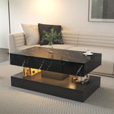 6.93IN High LED Coffee Table,Modern Coffee Table For Living Room,Living Room Tables,Large Living Room Furniture,LED Lights - Serenity Spaces