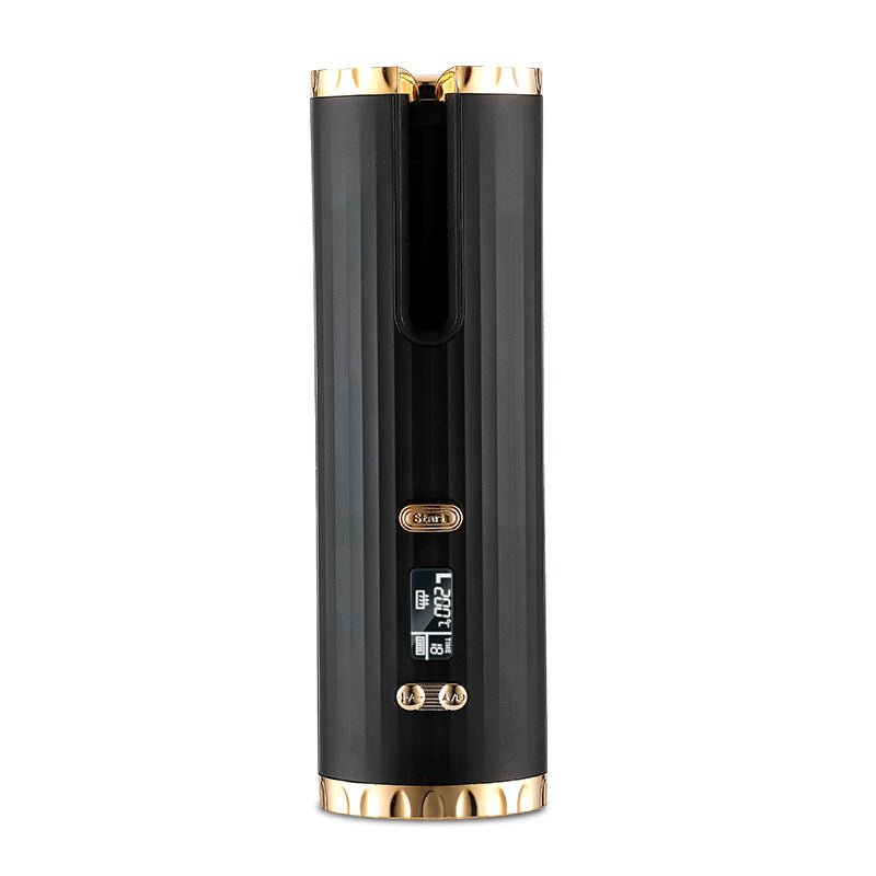 Rechargeable Automatic Hair Curler Women Portable Hair Curling Iron LCD Display Ceramic Curly Rotating Curling Wave Styer - Serenity Spaces