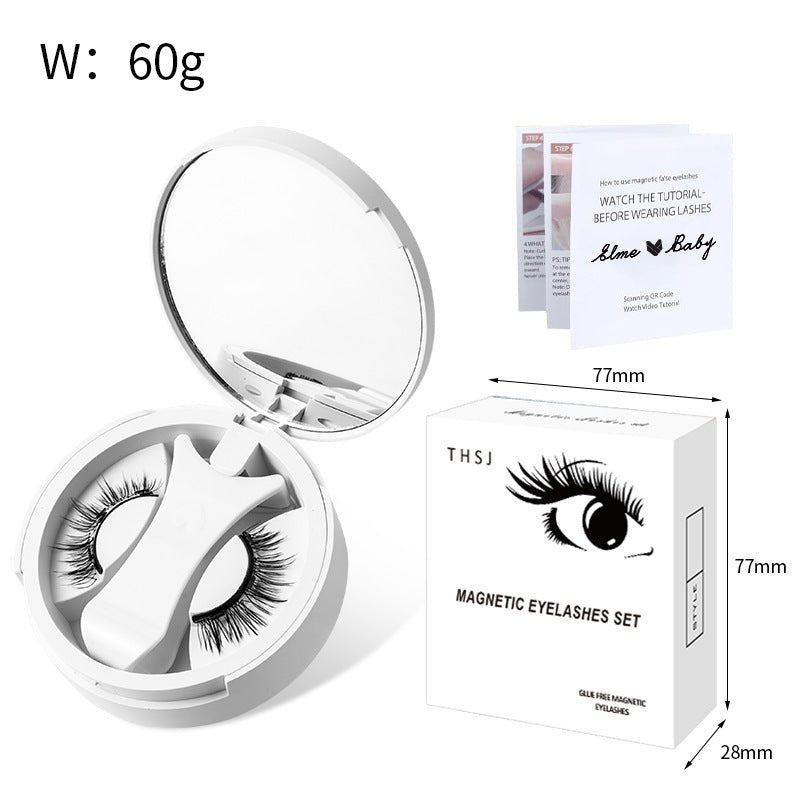 Magnetic False Eyelashes Integrated Storage Box Glue - free Magnet False Eyelashes Natural Makeup Tools With Applicater - Serenity Spaces