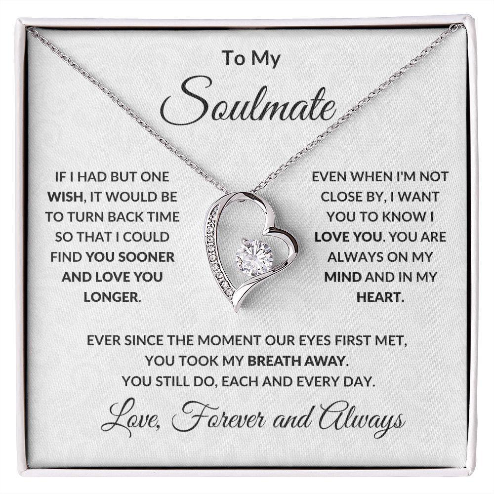 Gift For Women Wife Her Girlfriend Necklace Stainless Steel To My Soulmate The Day I Met You Forever Love Necklace - Serenity Spaces