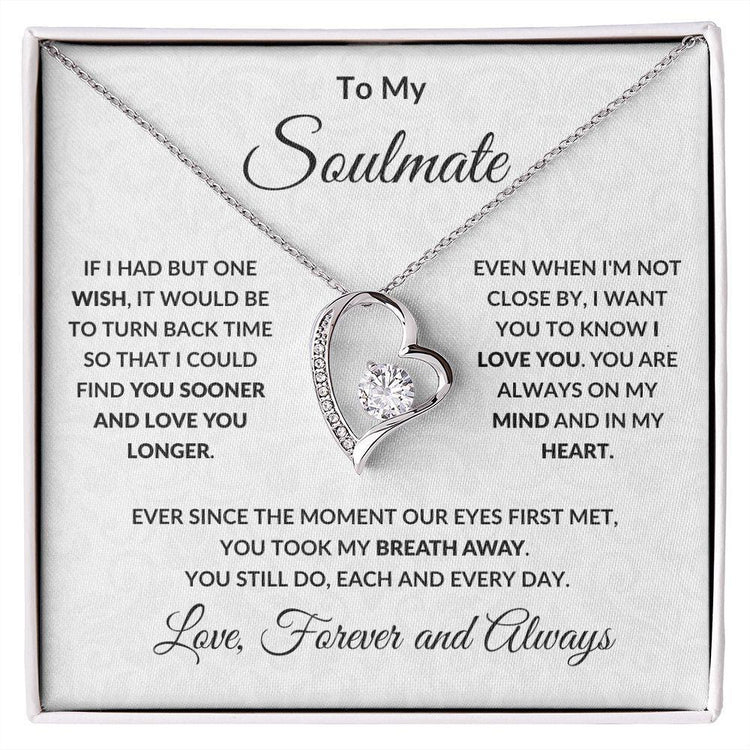 Gift For Women Wife Her Girlfriend Necklace Stainless Steel To My Soulmate The Day I Met You Forever Love Necklace - Serenity Spaces