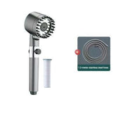 The Third Gear Adjustable Strong Supercharged Shower Head Household Bath Shower Hose Shower Head - Serenity Spaces