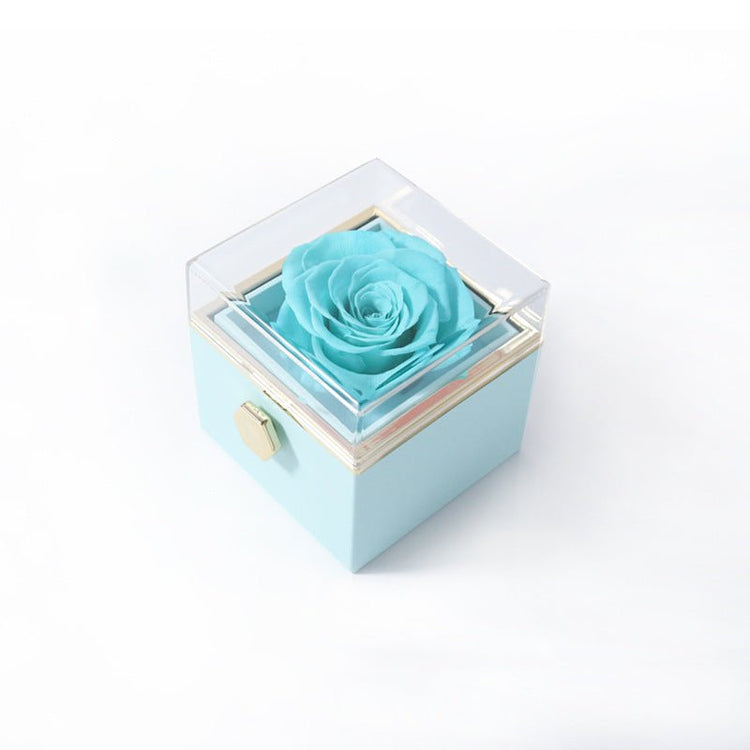 Fashion Acrylic Rotating Rose Jewelry Box - Serenity Spaces