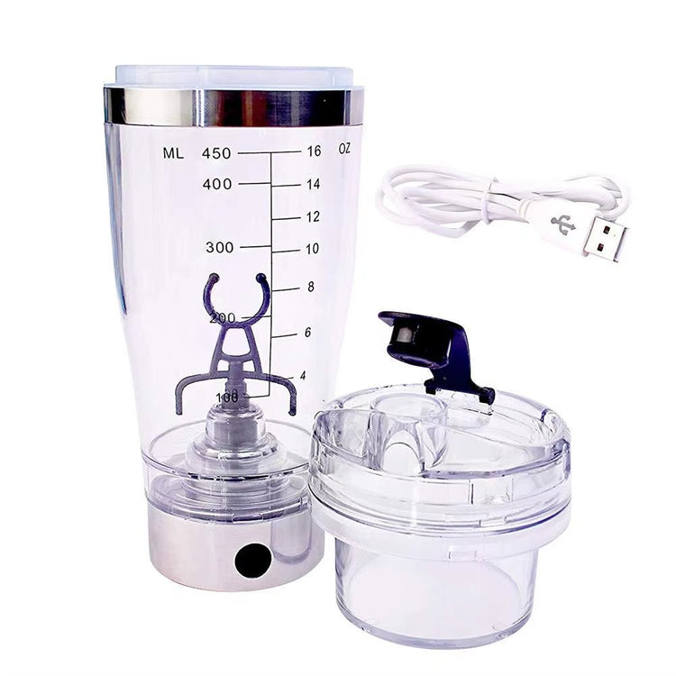 450ML Electric Protein Shaker USB Shaker Bottles Milk Coffee Blender Water Bottle Movement Vortex Tornado Smart Mixer - Serenity Spaces