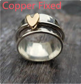 Simple Fashion Peach Heart Rotatable Decompression Ring - Serenity Spaces