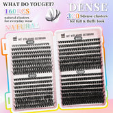 32 Rows Of Eyelashes Book Cluster 640 Segmented Lashes Set - Serenity Spaces