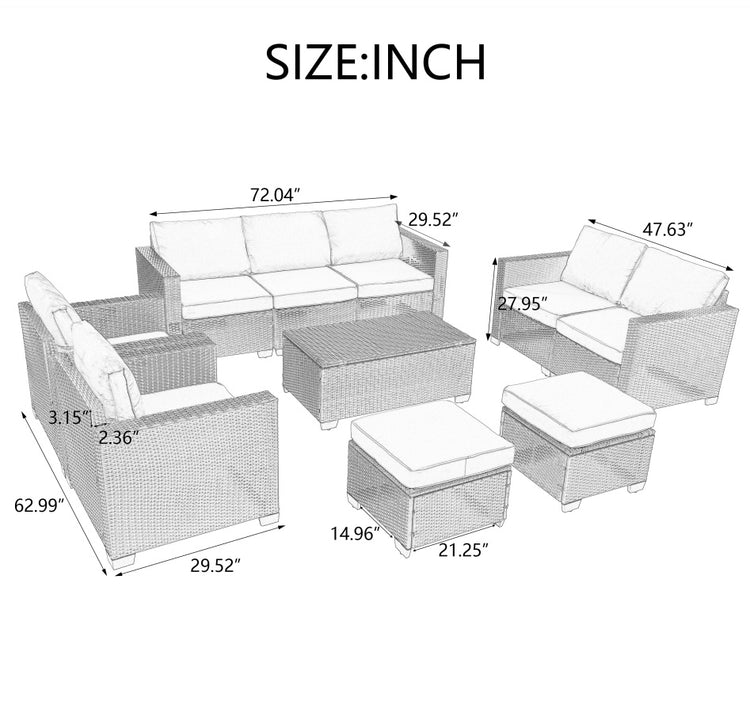 10 Piece Patio Furniture Set - Serenity Spaces