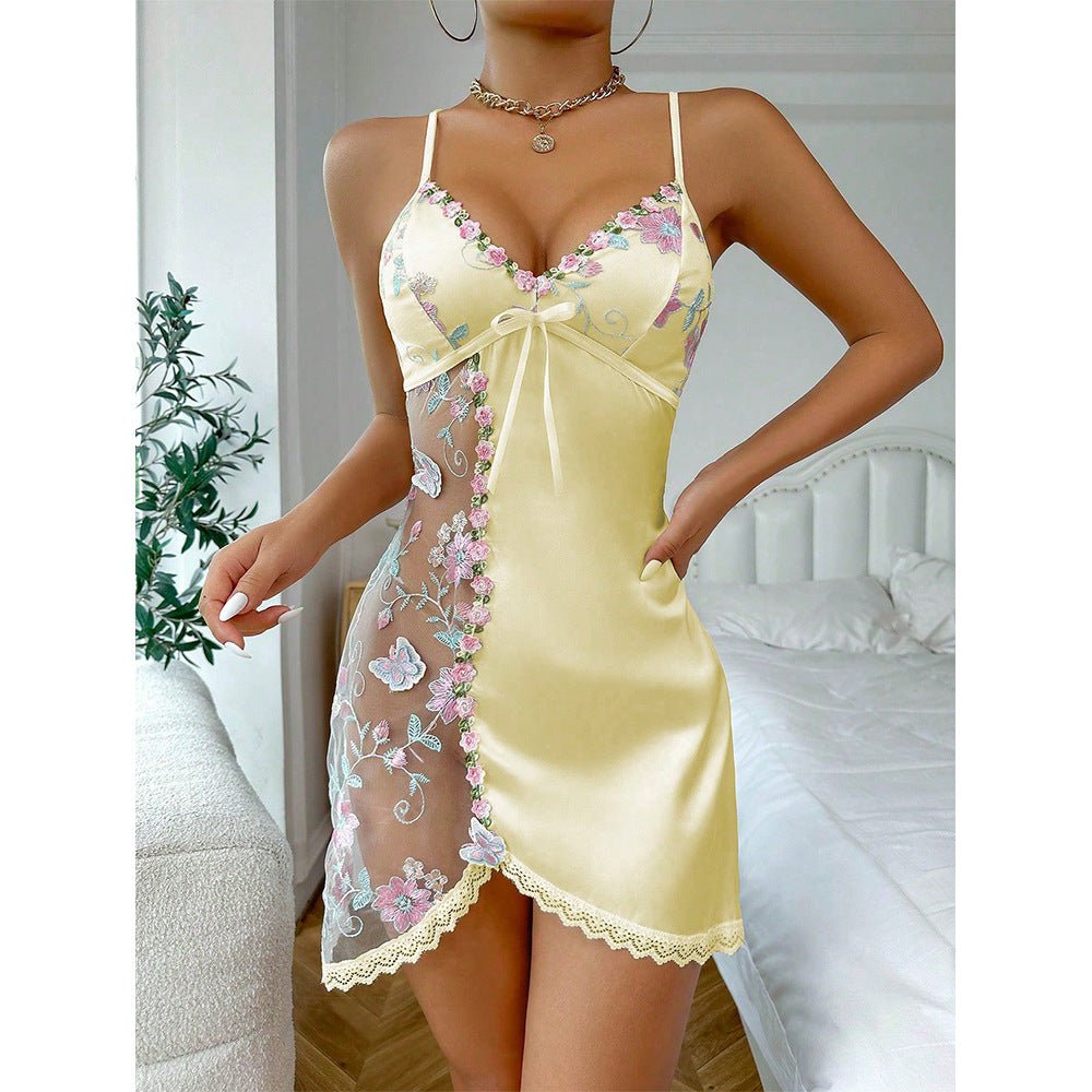 Sexy Lace Lingerie T - back Two - piece Set - Serenity Spaces