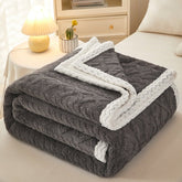 Blanket Double Thickened Warm Coral Fleece Sofa Blanket - Serenity Spaces
