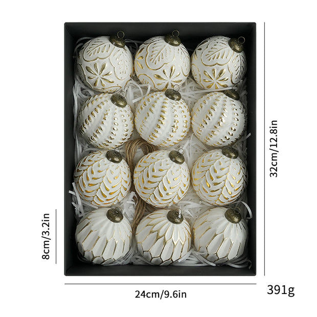 8cm Ancient Christmas Ball Decorative Ornaments