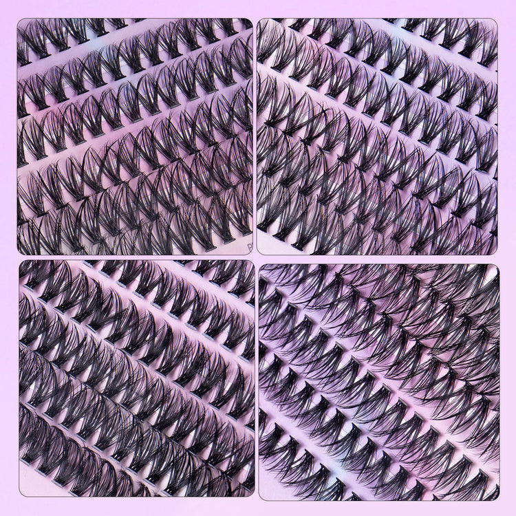 12 Rows Of 30D Plus 40D Clusters Of 240 Segmented Lashes Set - Serenity Spaces
