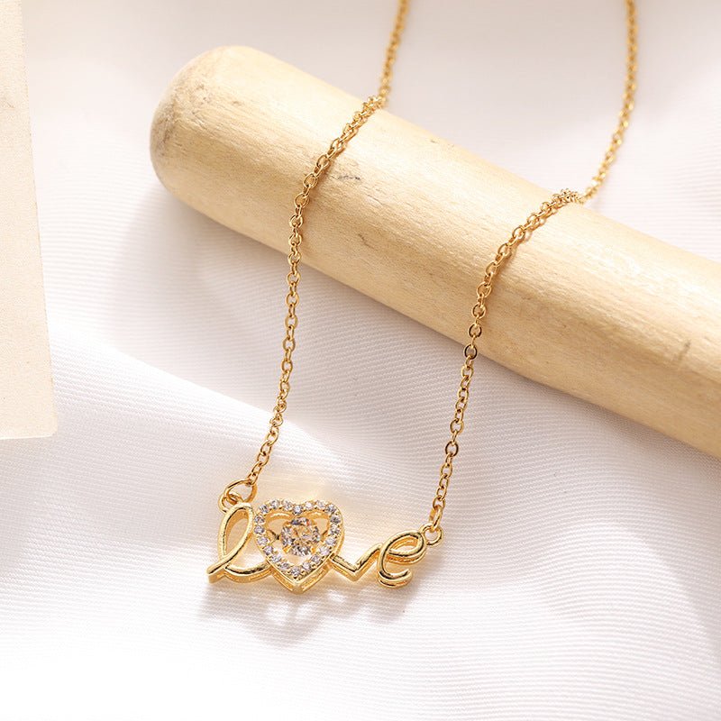 Valentines Day Gift New Titanium Steel Necklace Fashion New Love Smart Necklace Female Clavicle Chain Fashion Jewelry Woman - Serenity Spaces