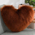 Throw Pillows Heart Shape Long Plush Fluffy Shaggy Cushion Cover Sofa Cushions Decorative Pillow Covers Pillowcase White - Serenity Spaces