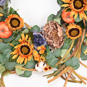 Artificial Fall 28" Floral Wreath for Thanksgiving Day
