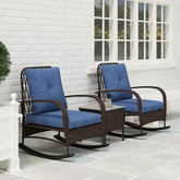 Rattan Chaise Lounge Chair, Wicker Patio Furniture Set - Serenity Spaces