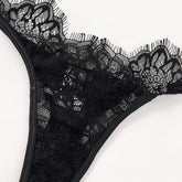 Black Mesh Bra Anti - sagging Lace Sexy Lingerie Set Women - Serenity Spaces