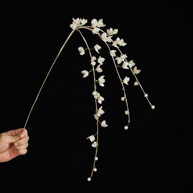 Acrylic White Crystal Twig Cutting Creative Decoration - Serenity Spaces