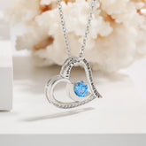 Love Necklace With Rhinestones And Letters Fashion Personality Heart - shaped Necklace Valentine&