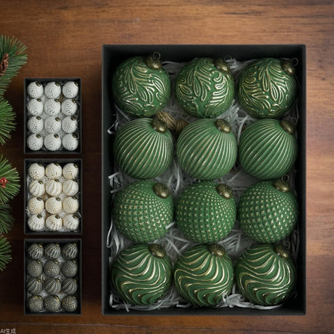 8cm Ancient Christmas Ball Decorative Ornaments