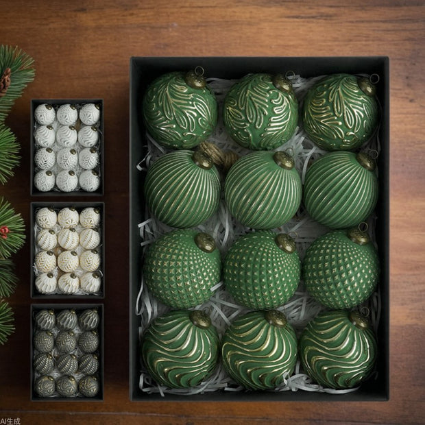 8cm Ancient Christmas Ball Decorative Ornaments