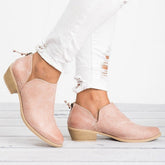 Autumn Women Shoes Retro High Heel Ankle Boots - Serenity Spaces