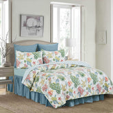 Shellwood Sound King 3 Piece Quilt Set Summer Beach Ocean Coastal Reversible Machine Washable Lightweight Bedspread Coverlet King 3 Piece Set Blue - Serenity Spaces