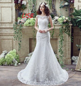 Bride Trailing Wedding Dress Sexy Lace Mermaid Wedding Dress - Serenity Spaces
