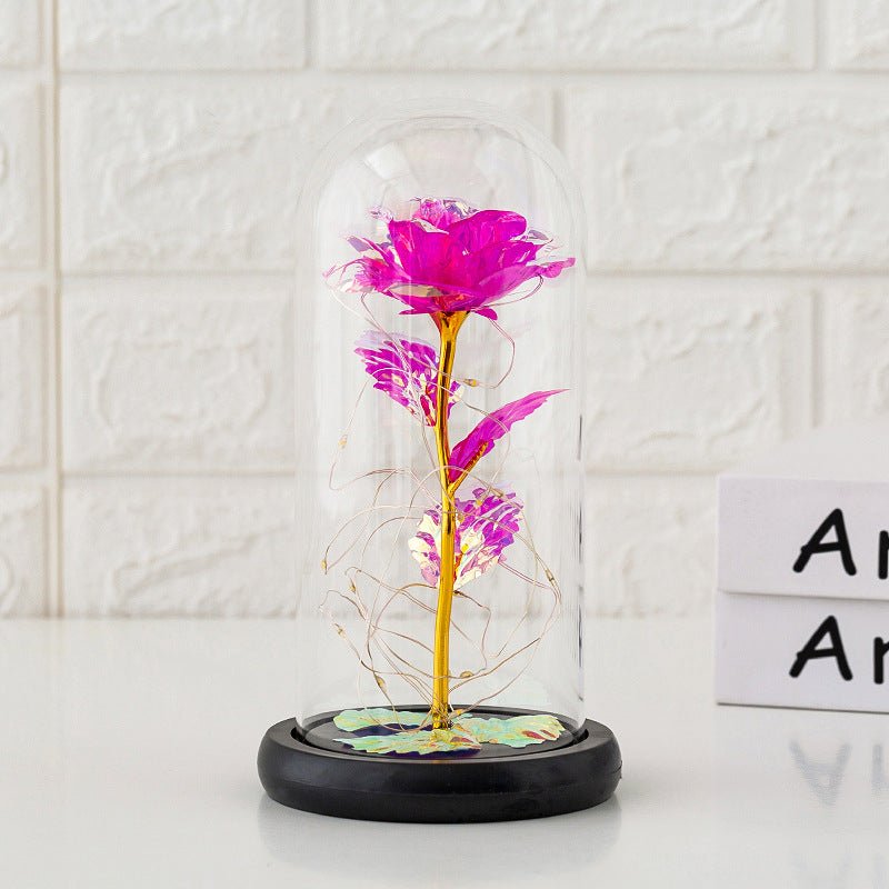 Preserved flower glass cover rose flower glass cover gift gifts - Serenity Spaces