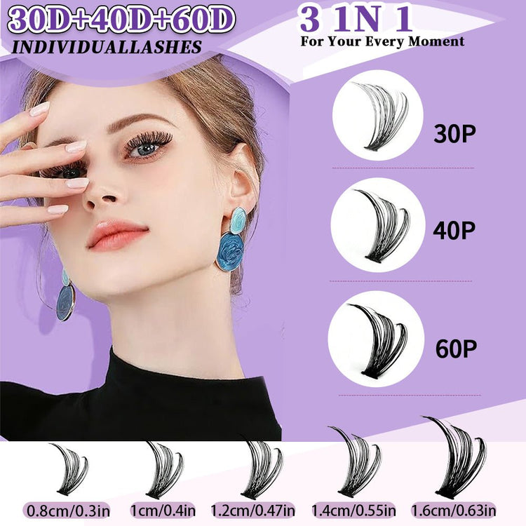 32 Rows Of Eyelashes Book Cluster 640 Segmented Lashes Set - Serenity Spaces