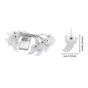 LED String Light, 10Ft Hanging Ghost String Lights Battery Powered Halloween Lights for Halloween Party Indoor Outdoor Thanksgiving Decorations, Yellow