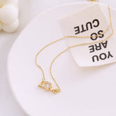 Valentines Day Gift New Titanium Steel Necklace Fashion New Love Smart Necklace Female Clavicle Chain Fashion Jewelry Woman - Serenity Spaces
