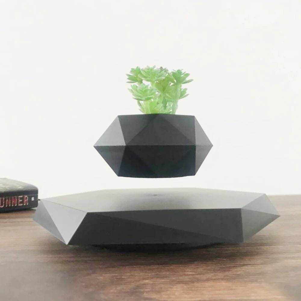 Hot Sale Levitating Air Bonsai Pot Rotation Planters Magnetic Levitation Suspension Flower Floating Pot Potted Plant Desk Decor - Serenity Spaces