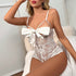 One - piece Lingerie See - through Lingerie Sexy Deep V Lingerie - Serenity Spaces