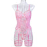 Red Rose Flower Embroidery Tie - neck Cross Sexy Underwear - Serenity Spaces