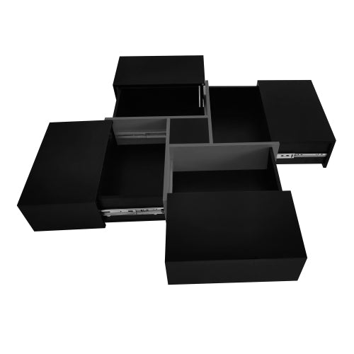 Unique Design Coffee Table With 4 Hidden Storage Compartments - Serenity Spaces