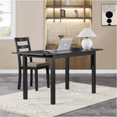 59 Extendable Dining Table, Modern House Dining Room Table For 4 - 8, Wooden Kitchen Table , Dining Room, Working Office, Home Living Room Furniture For Small Space, Black - Serenity Spaces