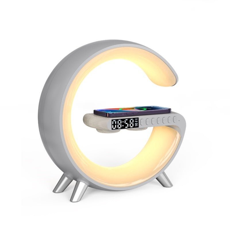New Intelligent G Shaped LED Lamp Bluetooth Speake Wireless Charger Atmosphere Lamp App Control For Bedroom Home Decor - Serenity Spaces