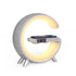 New Intelligent G Shaped LED Lamp Bluetooth Speake Wireless Charger Atmosphere Lamp App Control For Bedroom Home Decor - Serenity Spaces
