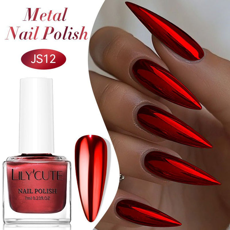 Quick - dry Metallic Mirror Nail Polish, No Baking Required - Serenity Spaces