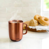 Temperature Control Smart Mug 2, 14 Oz, Copper, up to 1.5 - Hr Battery Life - App Controlled Heated Coffee/Tea Mug - Improved Design - Serenity Spaces