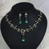 Rhinestone Pearl Earrings And Necklace Set Women - Serenity Spaces