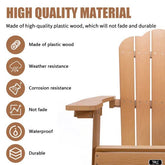 TALE Adirondack Chair Backyard Outdoor Furniture Painted Seating With Cup Holder All - Weather And Fade - Resistant Plastic Wood For Lawn Patio - Serenity Spaces
