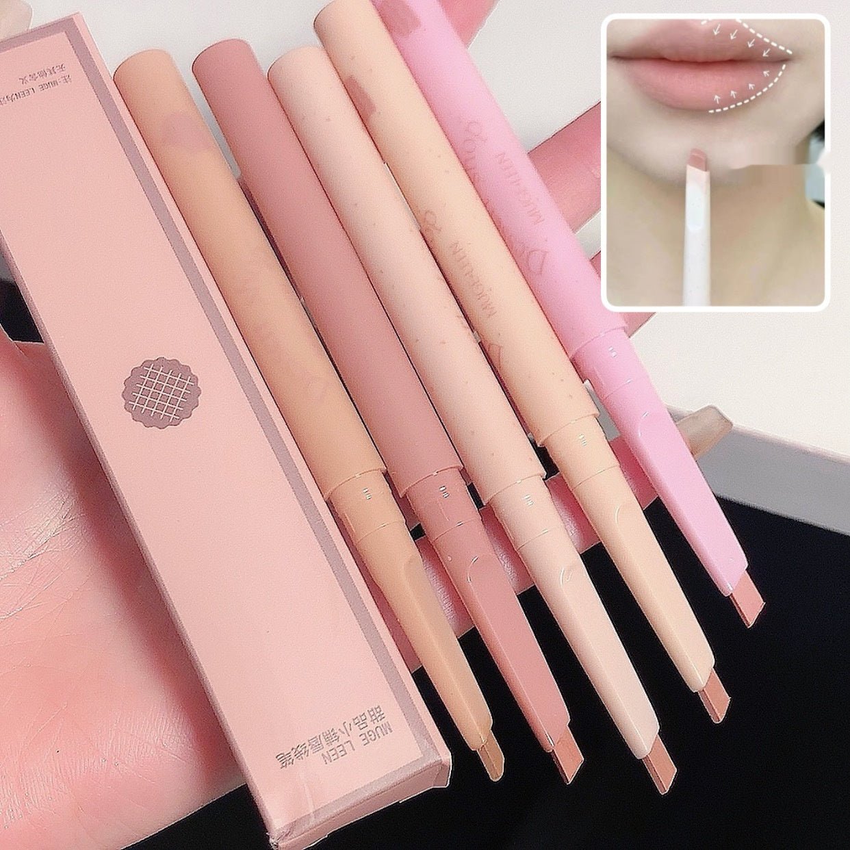 Lip Liner Automatic Waterproof Rotation Long Lasting Fadeless - Serenity Spaces