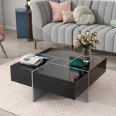 Unique Design Coffee Table With 4 Hidden Storage Compartments - Serenity Spaces