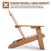 TALE Adirondack Chair Backyard Outdoor Furniture Painted Seating With Cup Holder All - Weather And Fade - Resistant Plastic Wood For Lawn Patio - Serenity Spaces