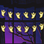 LED String Light, 10Ft Hanging Ghost String Lights Battery Powered Halloween Lights for Halloween Party Indoor Outdoor Thanksgiving Decorations, Yellow