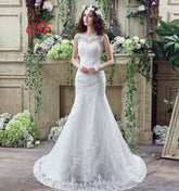 Bride Trailing Wedding Dress Sexy Lace Mermaid Wedding Dress - Serenity Spaces